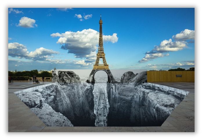 Trompe l'oeil, Les Falaises du Trocadero, 19 mai 2021 , 19h57, Paris, France, 2021